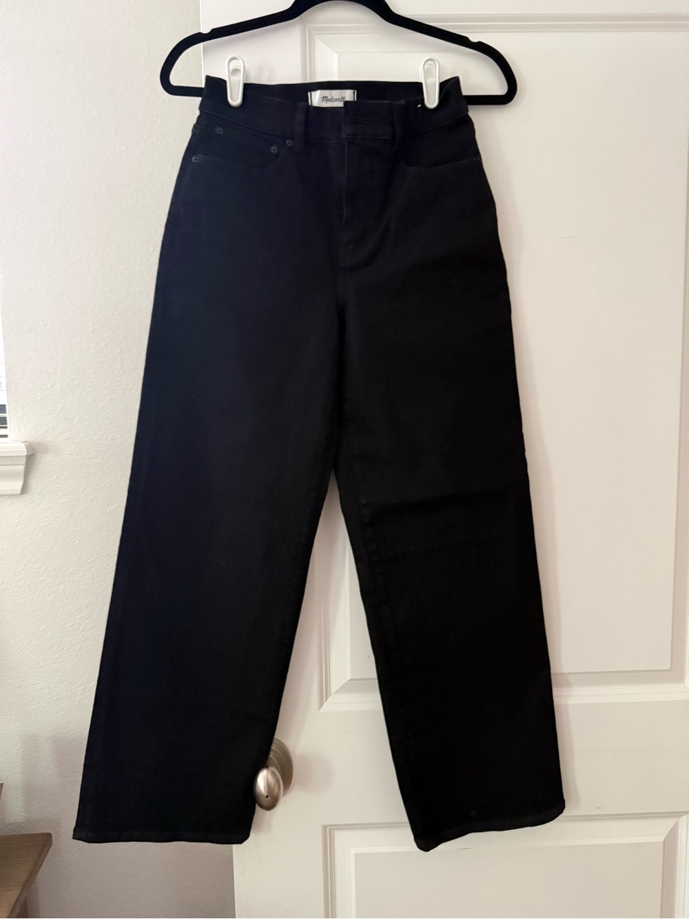 Madewell , the perfect vintage wide leg, jean in black